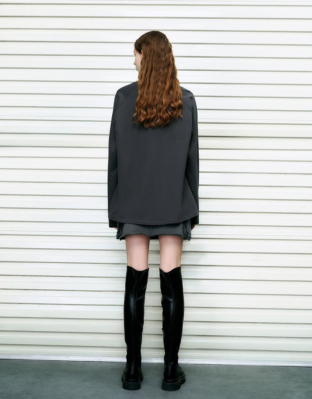 Raw Hem Mini A-Line Skirt sold by Urban Revivo product image thumbnail 5