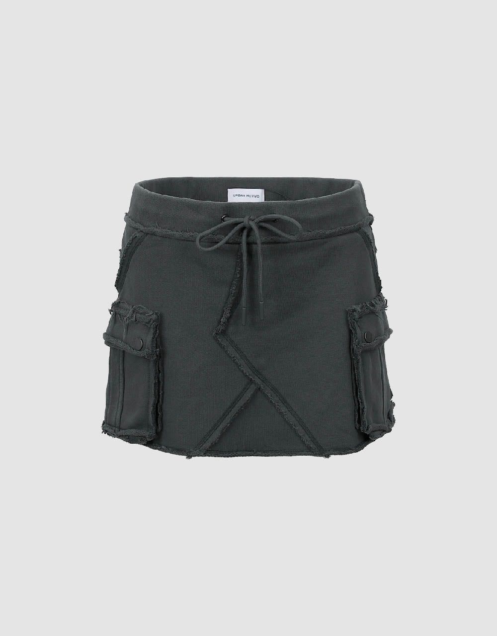 Raw Hem Mini A-Line Skirt sold by Urban Revivo