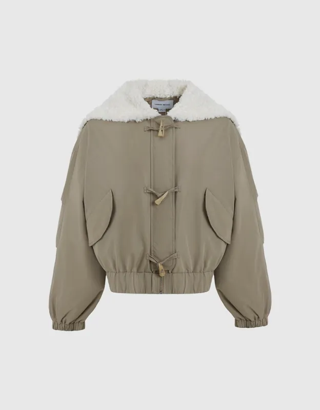 Elastic Hem Hooded Down Jacket sold by Urban Revivo