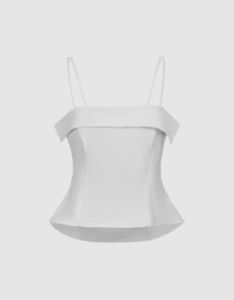 Flare Hem Off-Shoulder Cami Top sold by Urban Revivo