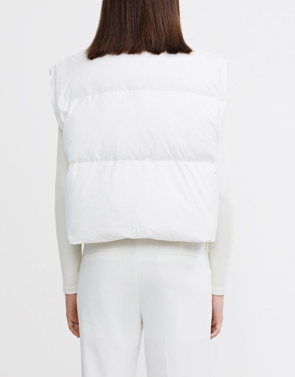 Stand Collar Quilted Vest Down Puffer Coat sold by Urban Revivo product image thumbnail 4