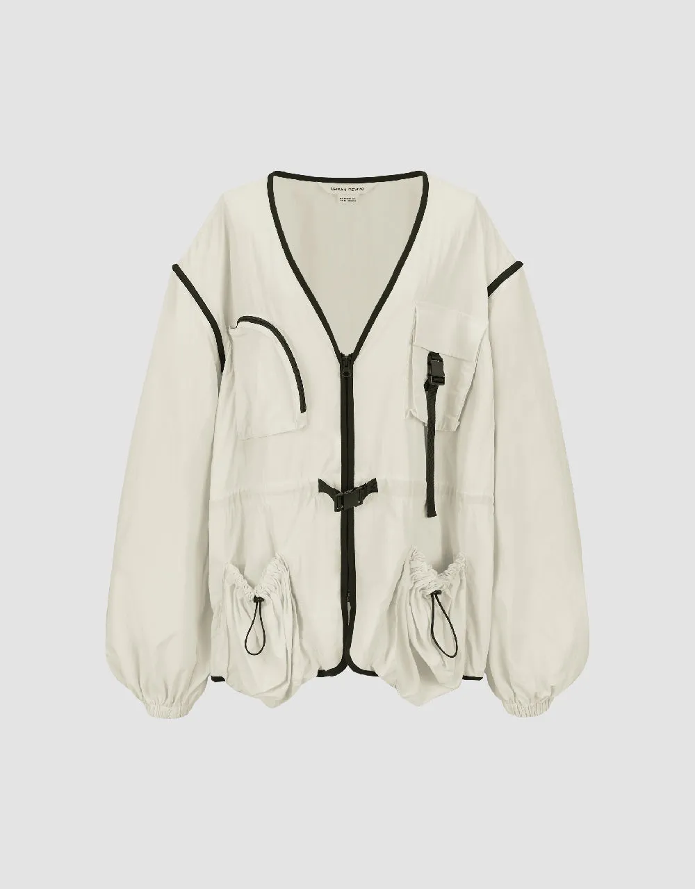 V-Neck Straight Jacket sold by Urban Revivo