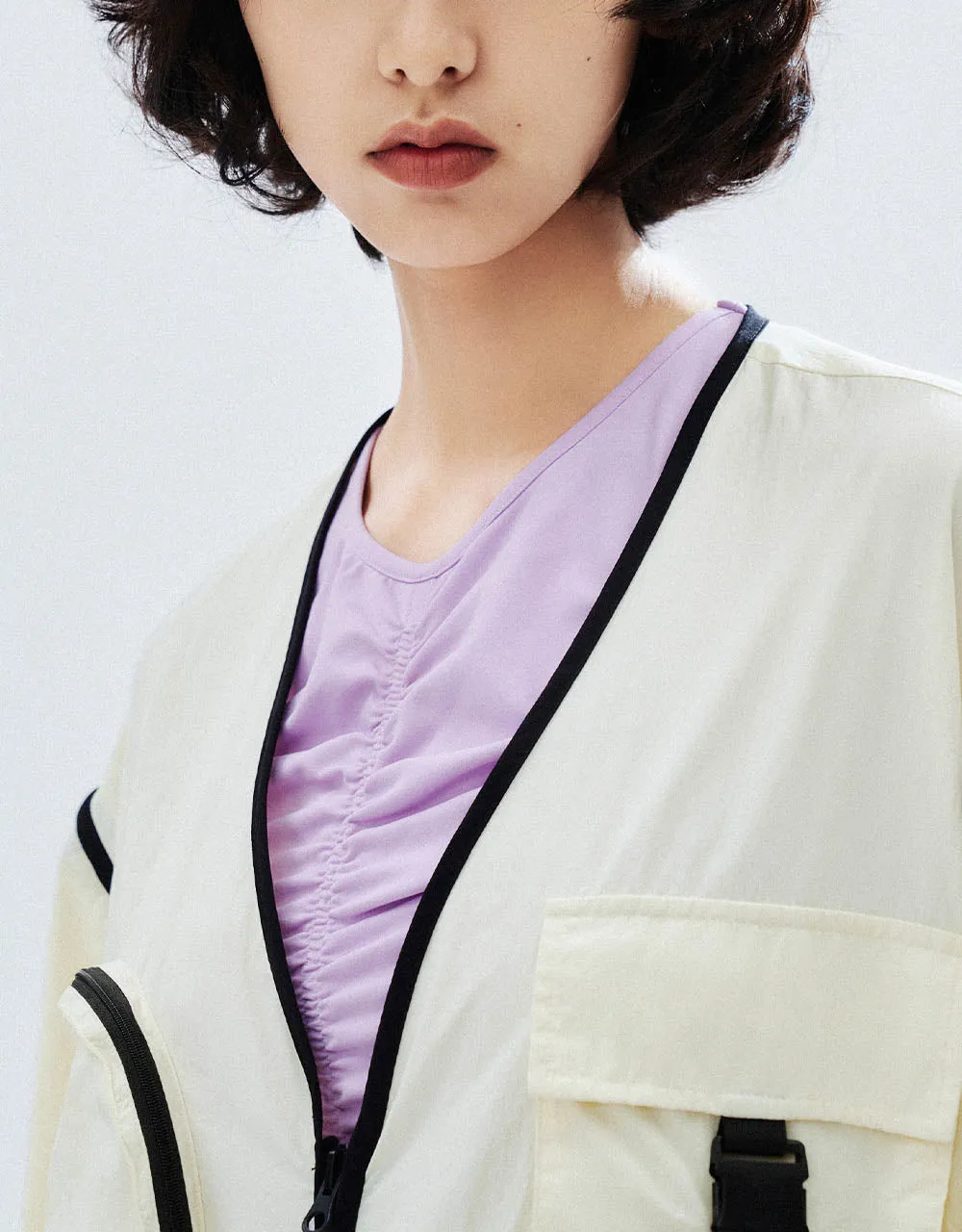 V-Neck Straight Jacket sold by Urban Revivo product image thumbnail 4