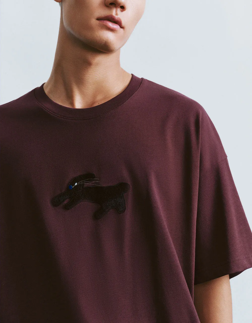 Embossed Crew Neck T-Shirt sold by Urban Revivo product image thumbnail 4