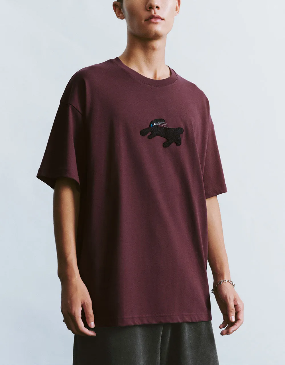 Embossed Crew Neck T-Shirt sold by Urban Revivo product image thumbnail 3