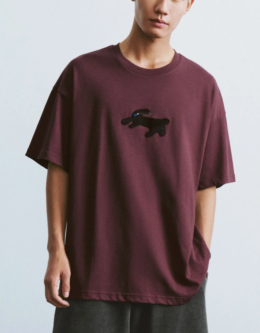 Embossed Crew Neck T-Shirt sold by Urban Revivo product image thumbnail 2