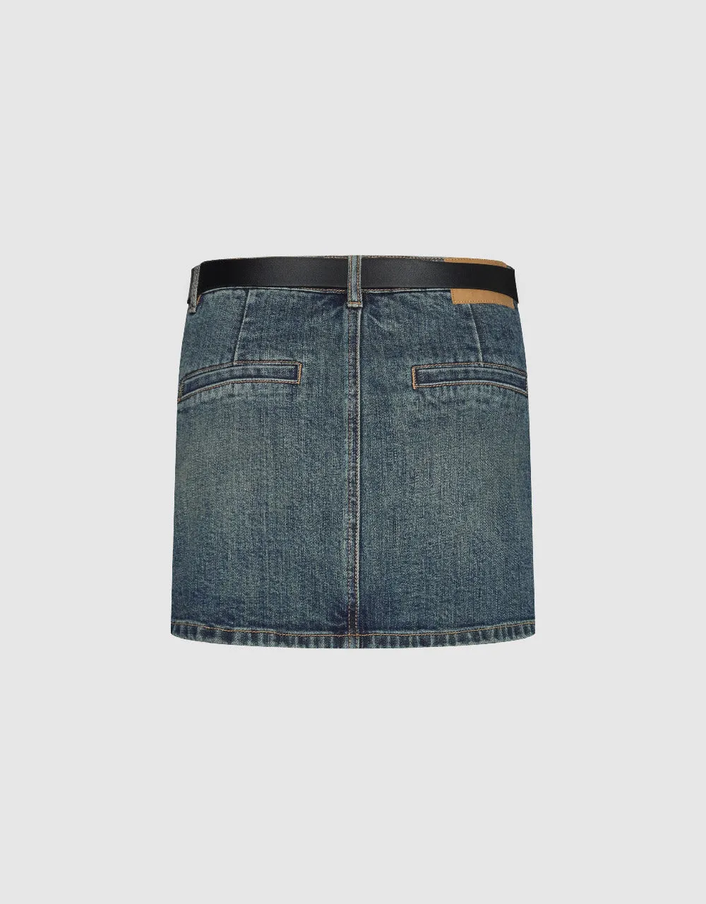 Mini Straight Denim Skirt With Belt sold by Urban Revivo product image thumbnail 3