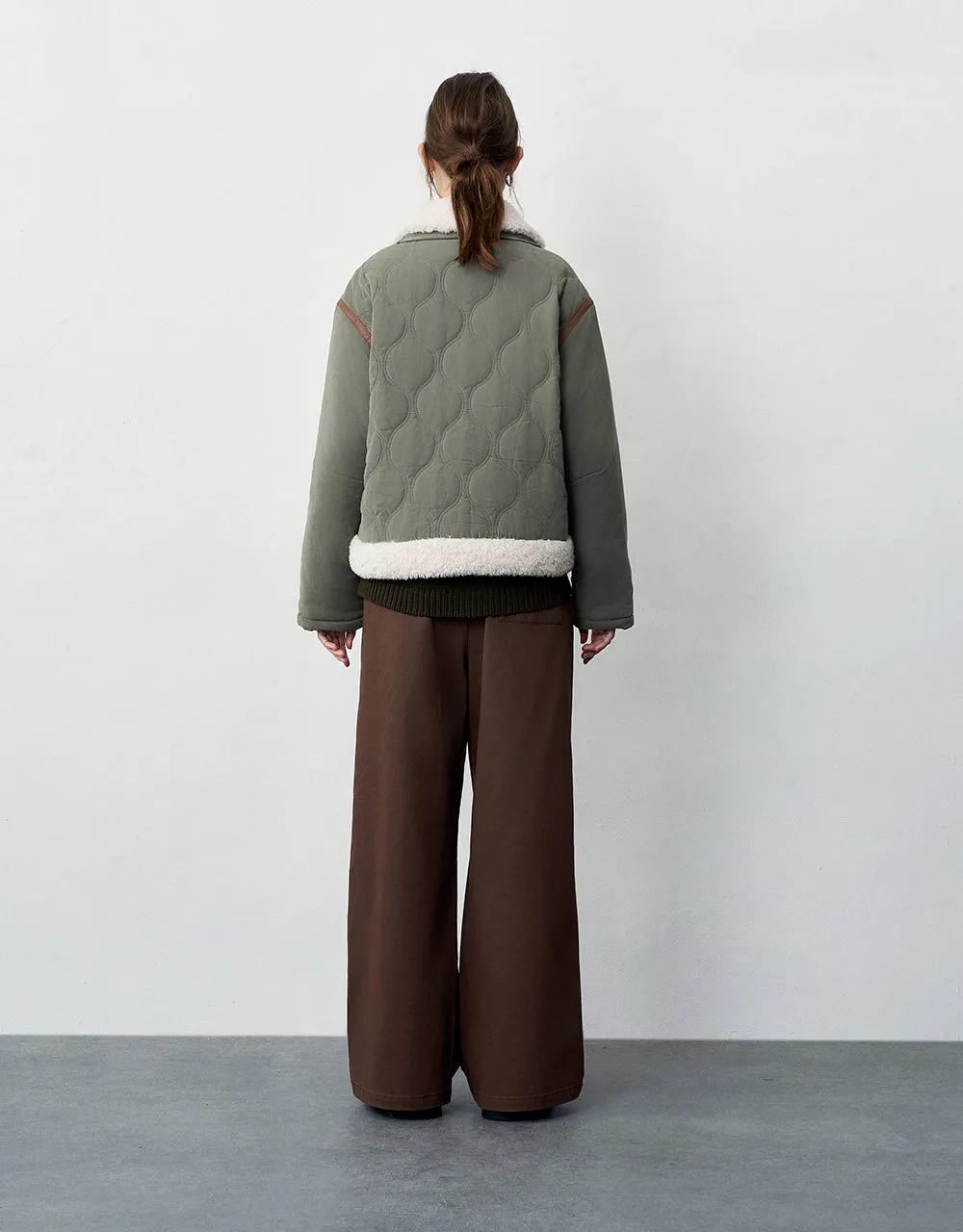 Zipper Front A-Line Padded Coat sold by Urban Revivo product image thumbnail 4