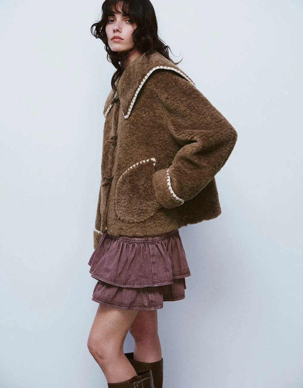 Furry Straight Jacket sold by Urban Revivo product image thumbnail 2