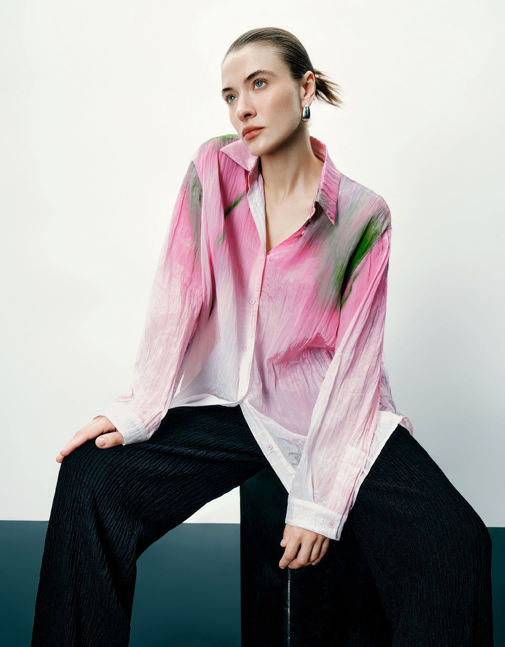 Printed Button Up Lapel Shirt sold by Urban Revivo product image thumbnail 3