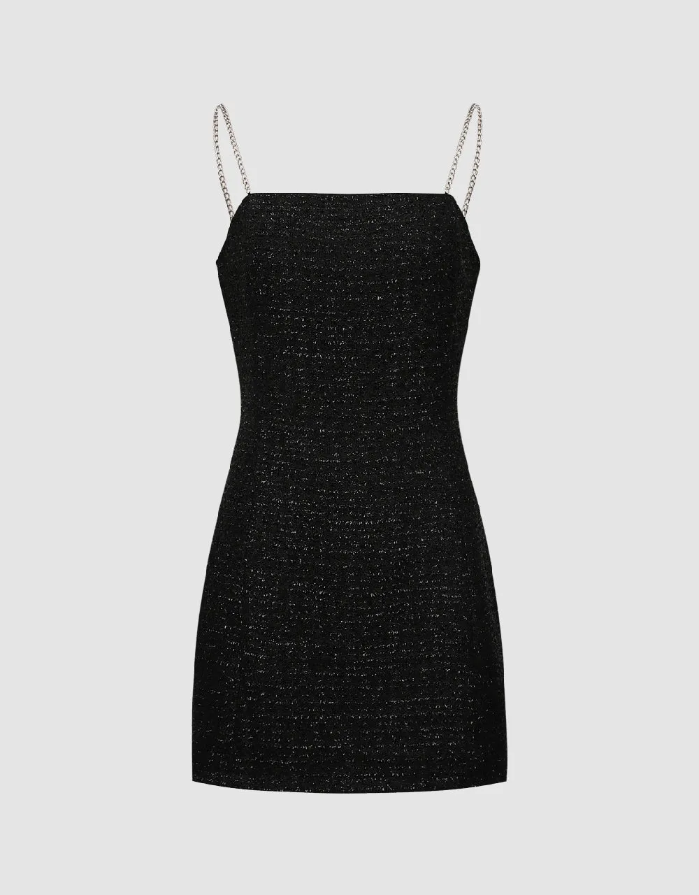 Tweed Off-Shoulder A-Line Cami Dress sold by Urban Revivo