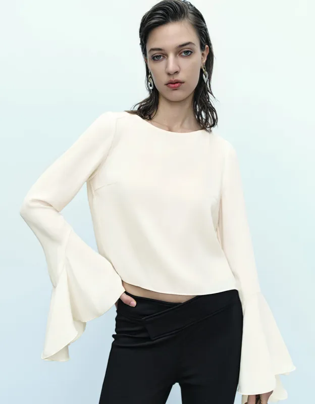Off-Shoulder Overhead Shirt sold by Urban Revivo