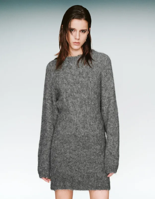 Crew Neck Straight Sweater Dress sold by Urban Revivo