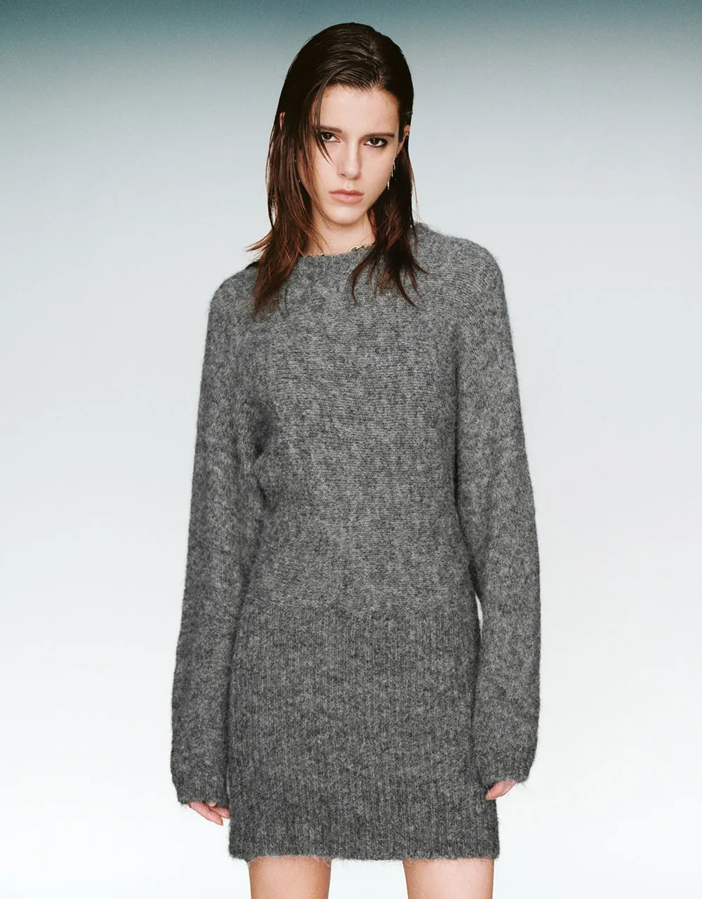 Crew Neck Straight Sweater Dress sold by Urban Revivo