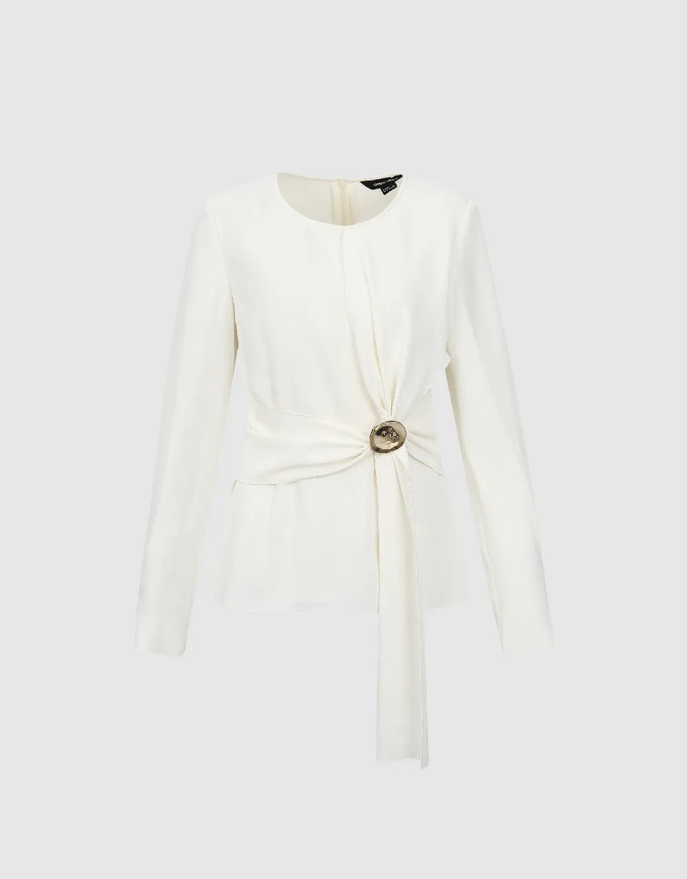 Twist Side Crew Neck Blouse sold by Urban Revivo