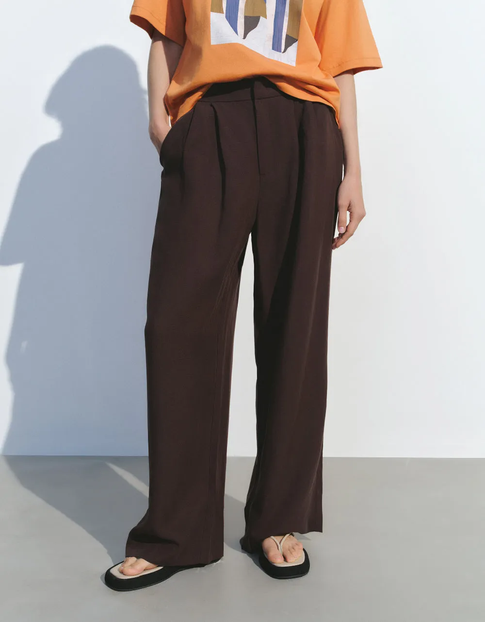 Loose Wide-Leg Pants sold by Urban Revivo product image thumbnail 2