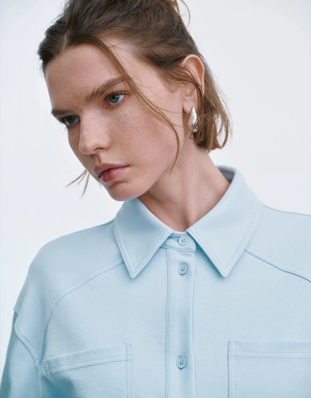 Button Up Straight Shirt sold by Urban Revivo product image thumbnail 4