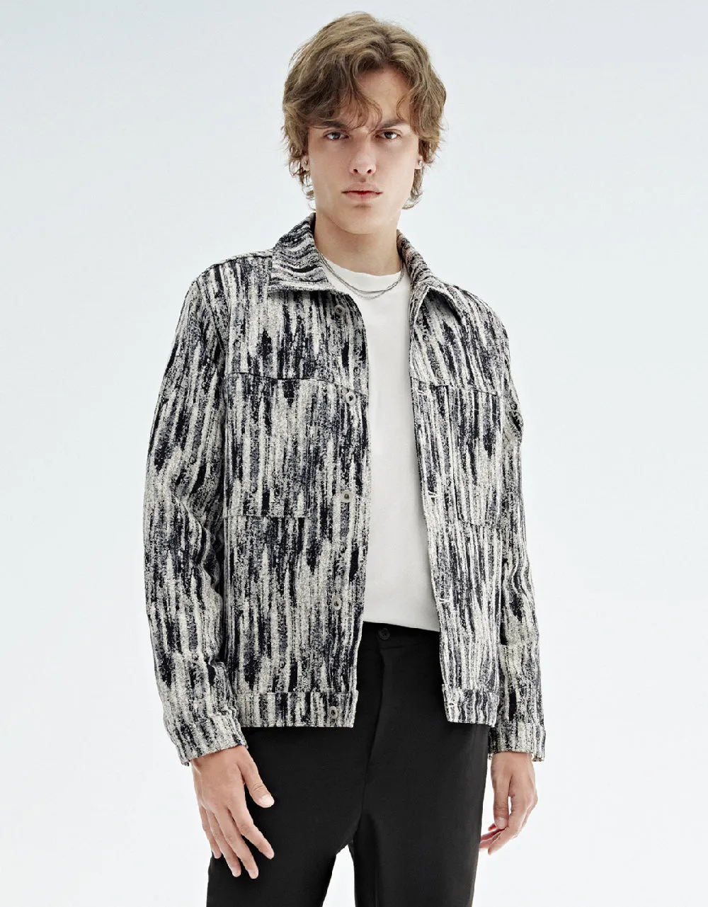 Button Up Printed Denim Jacket sold by Urban Revivo