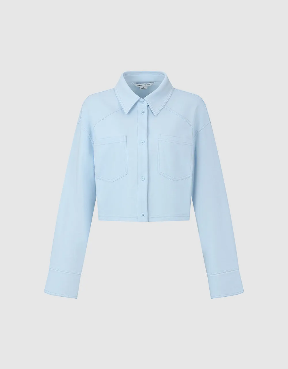 Button Up Straight Shirt sold by Urban Revivo product image thumbnail 2