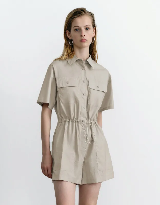 Woven Multi-Pocket Jumpsuit sold by Urban Revivo