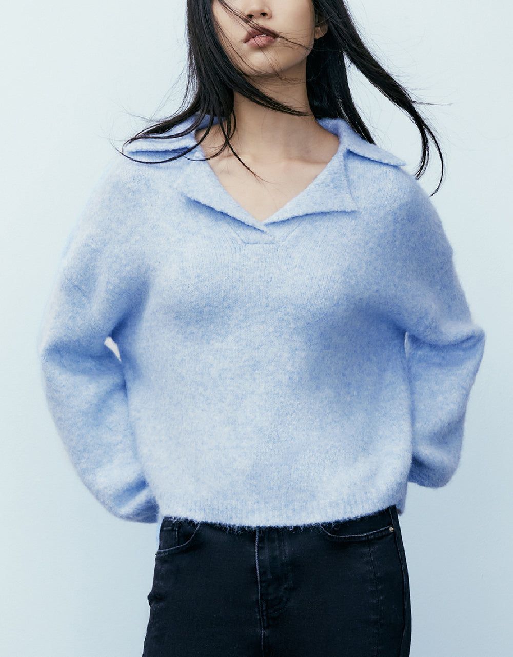 Drop Shoulder Sleeve Knitted T-Shirt sold by Urban Revivo product image thumbnail 2