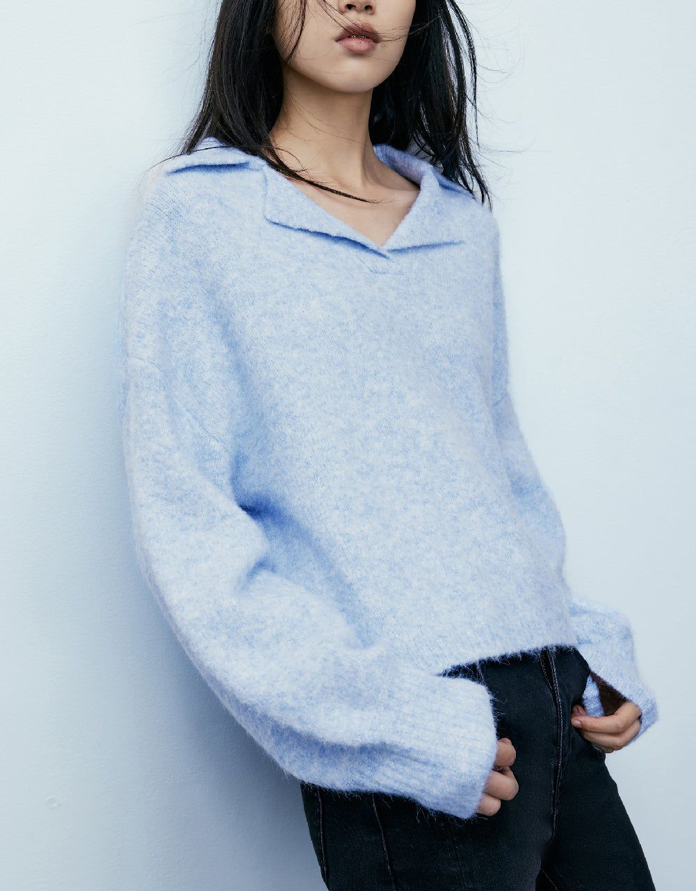 Drop Shoulder Sleeve Knitted T-Shirt sold by Urban Revivo product image thumbnail 3