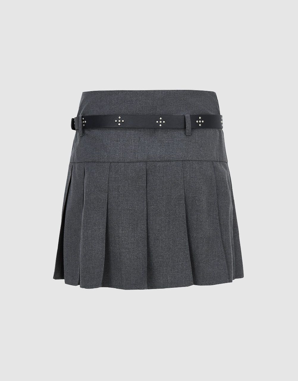 Pleated Mini A-Line Skirt With Belt sold by Urban Revivo product image thumbnail 3