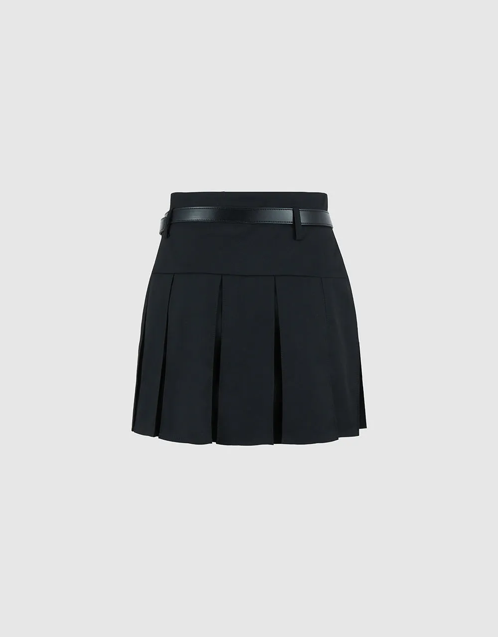 Pleated Mini A-Line Skirt With Belt sold by Urban Revivo product image thumbnail 3