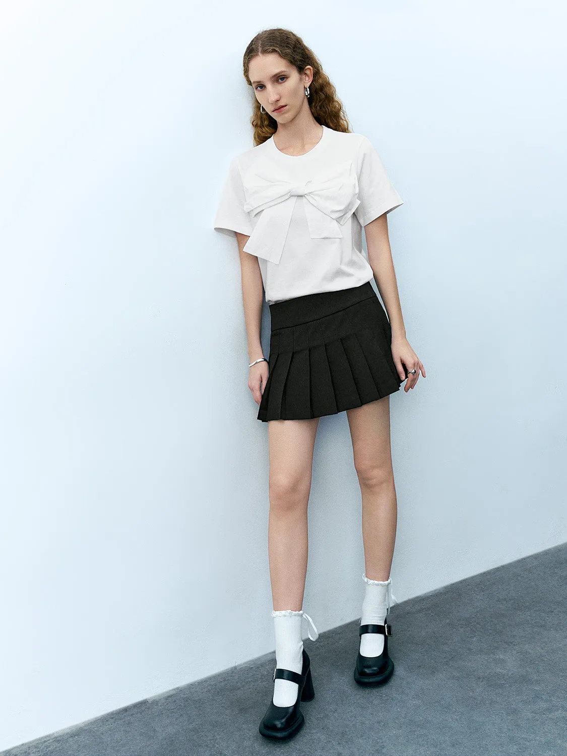 Bow Décor Crew Neck T-Shirt sold by Urban Revivo product image thumbnail 5