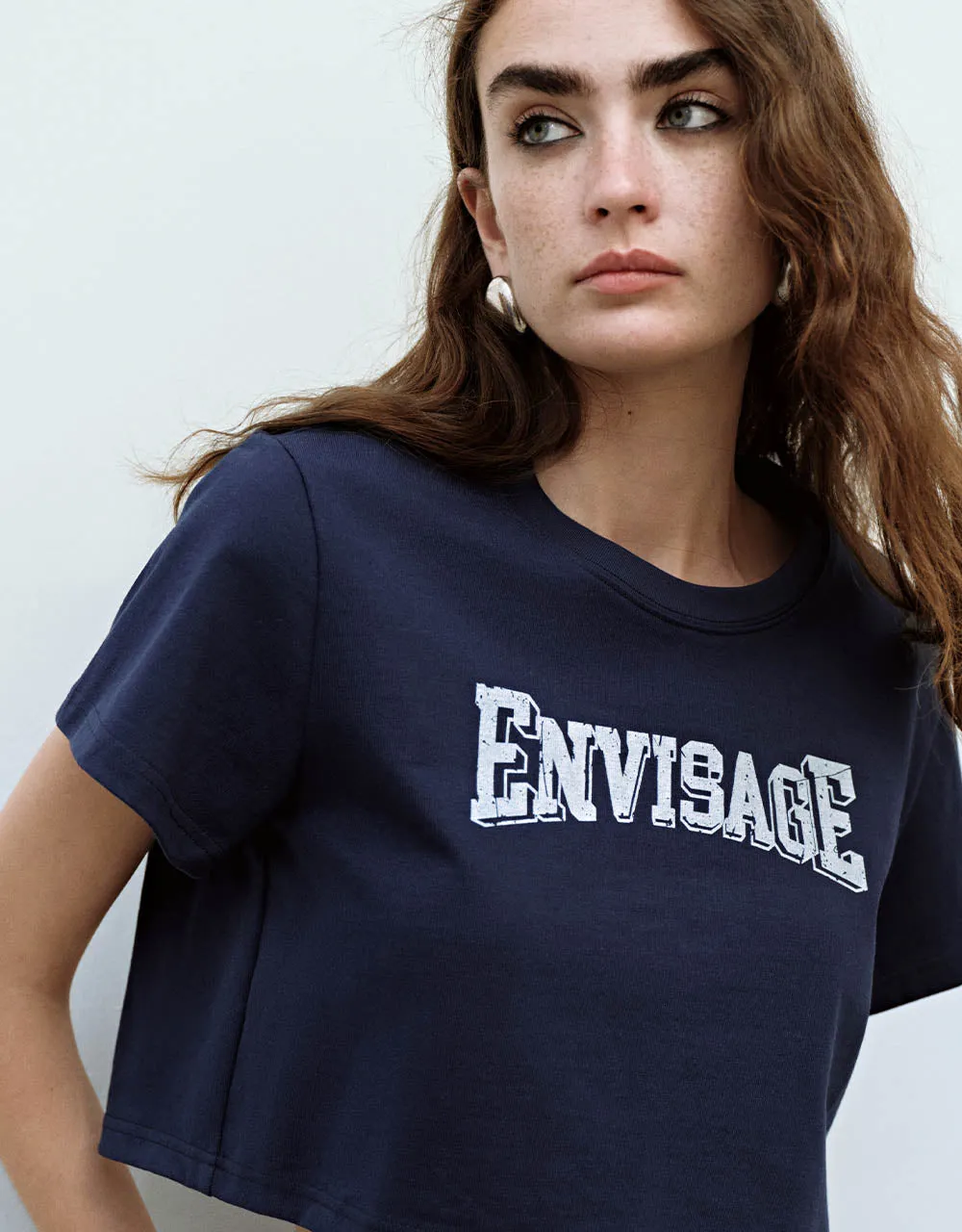 Letter Printed Crew Neck T-Shirt sold by Urban Revivo product image thumbnail 4