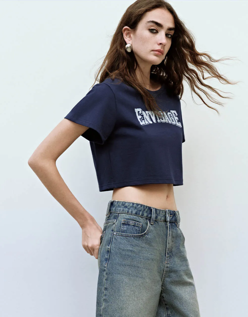 Letter Printed Crew Neck T-Shirt sold by Urban Revivo product image thumbnail 3