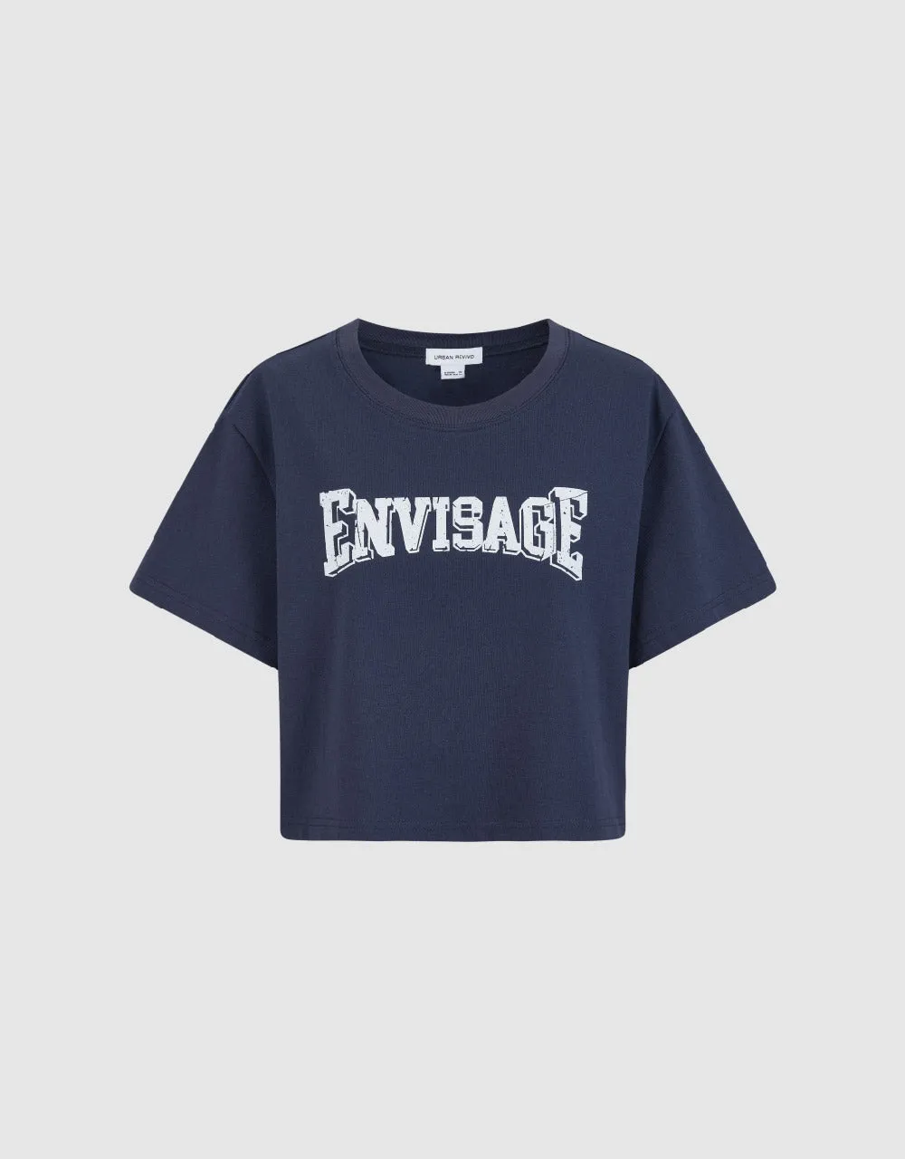 Letter Printed Crew Neck T-Shirt sold by Urban Revivo product image thumbnail 2