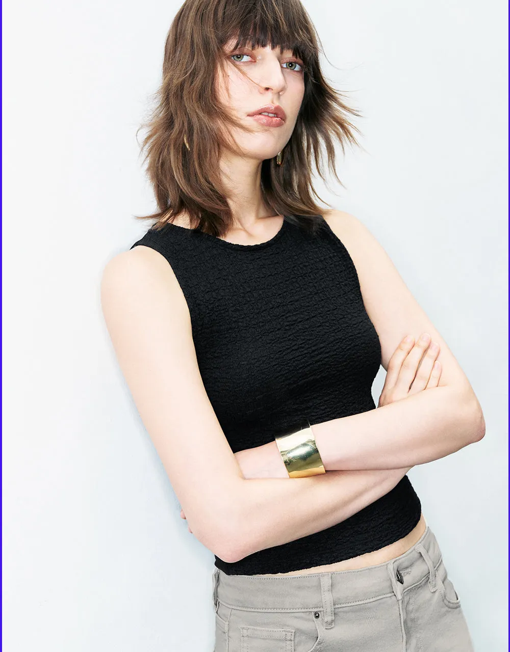 Crew Neck Tank Top sold by Urban Revivo product image thumbnail 3