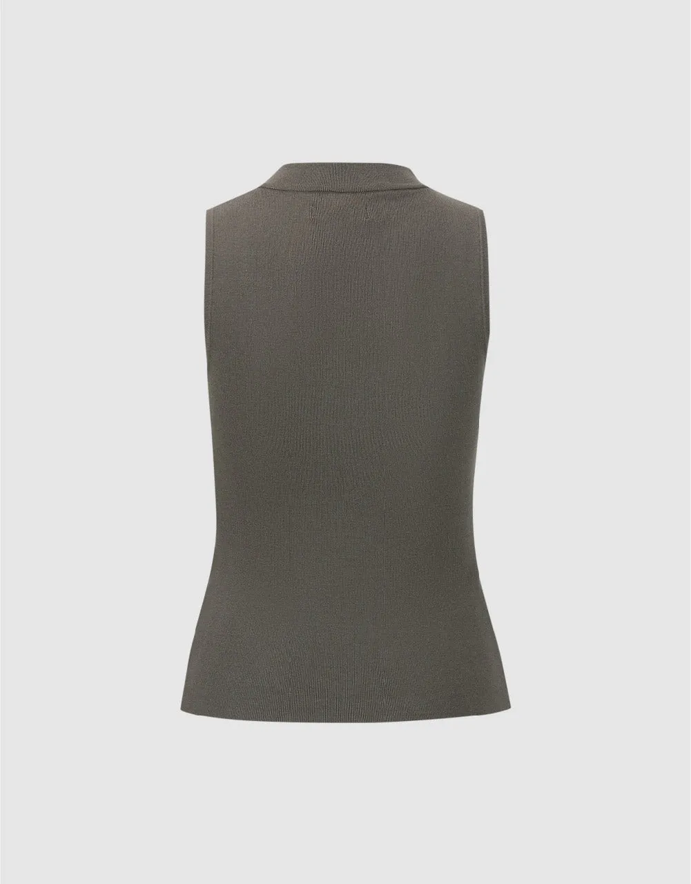 Keyhole Neck Knitted Tank Top sold by Urban Revivo product image thumbnail 5