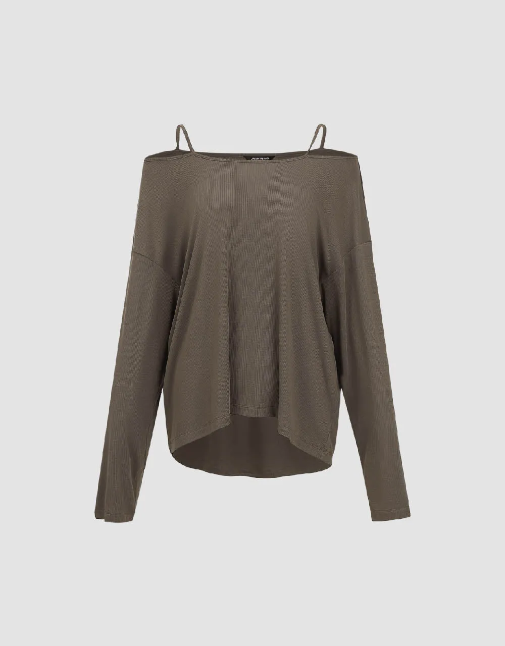 Off-Shoulder Knitted Loose T-Shirt sold by Urban Revivo product image thumbnail 2