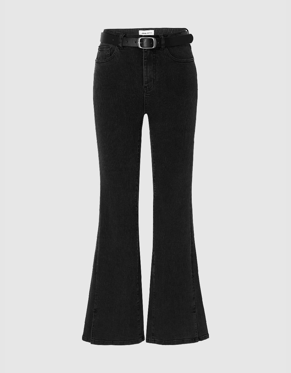 Split Hem Flare Jeans With Belt sold by Urban Revivo
