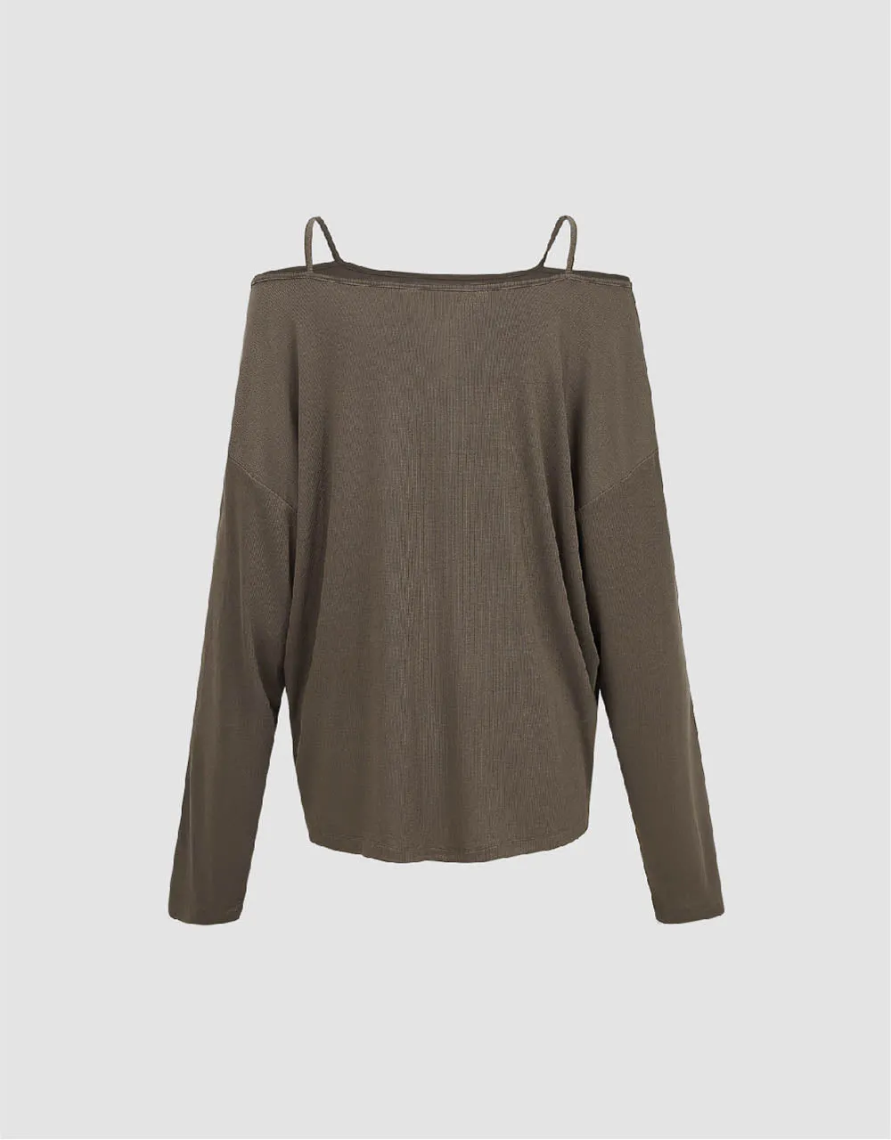 Off-Shoulder Knitted Loose T-Shirt sold by Urban Revivo product image thumbnail 5