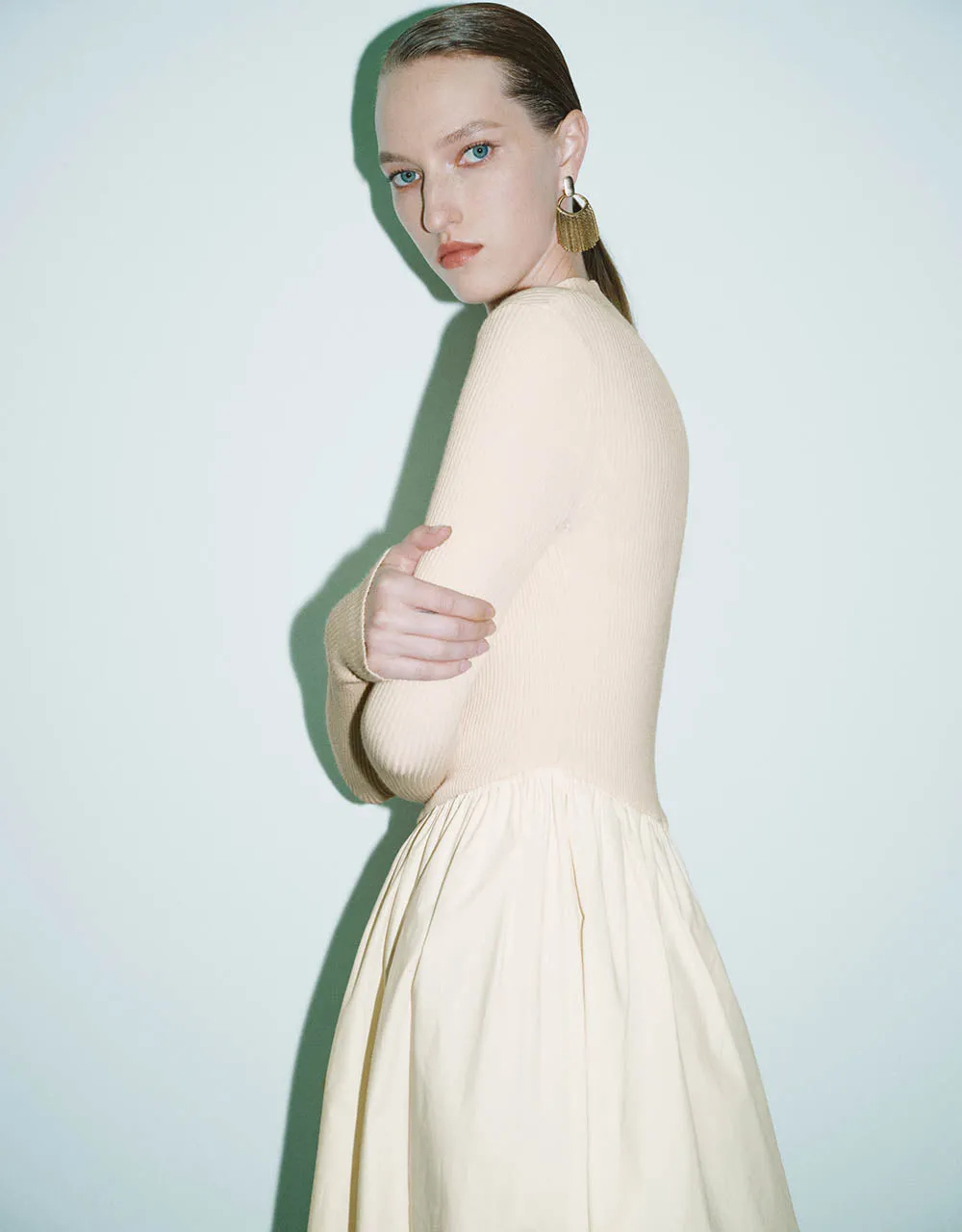 Skinny Knitted A-Line Dress sold by Urban Revivo product image thumbnail 3