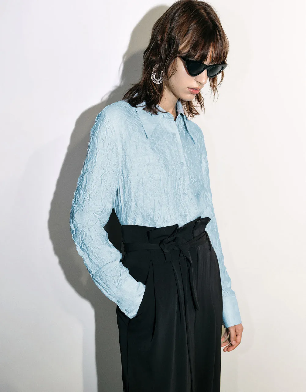 Textured Button Up Straight Shirt sold by Urban Revivo product image thumbnail 3