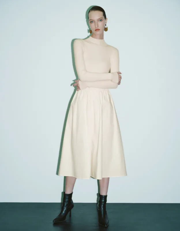 Skinny Knitted A-Line Dress sold by Urban Revivo