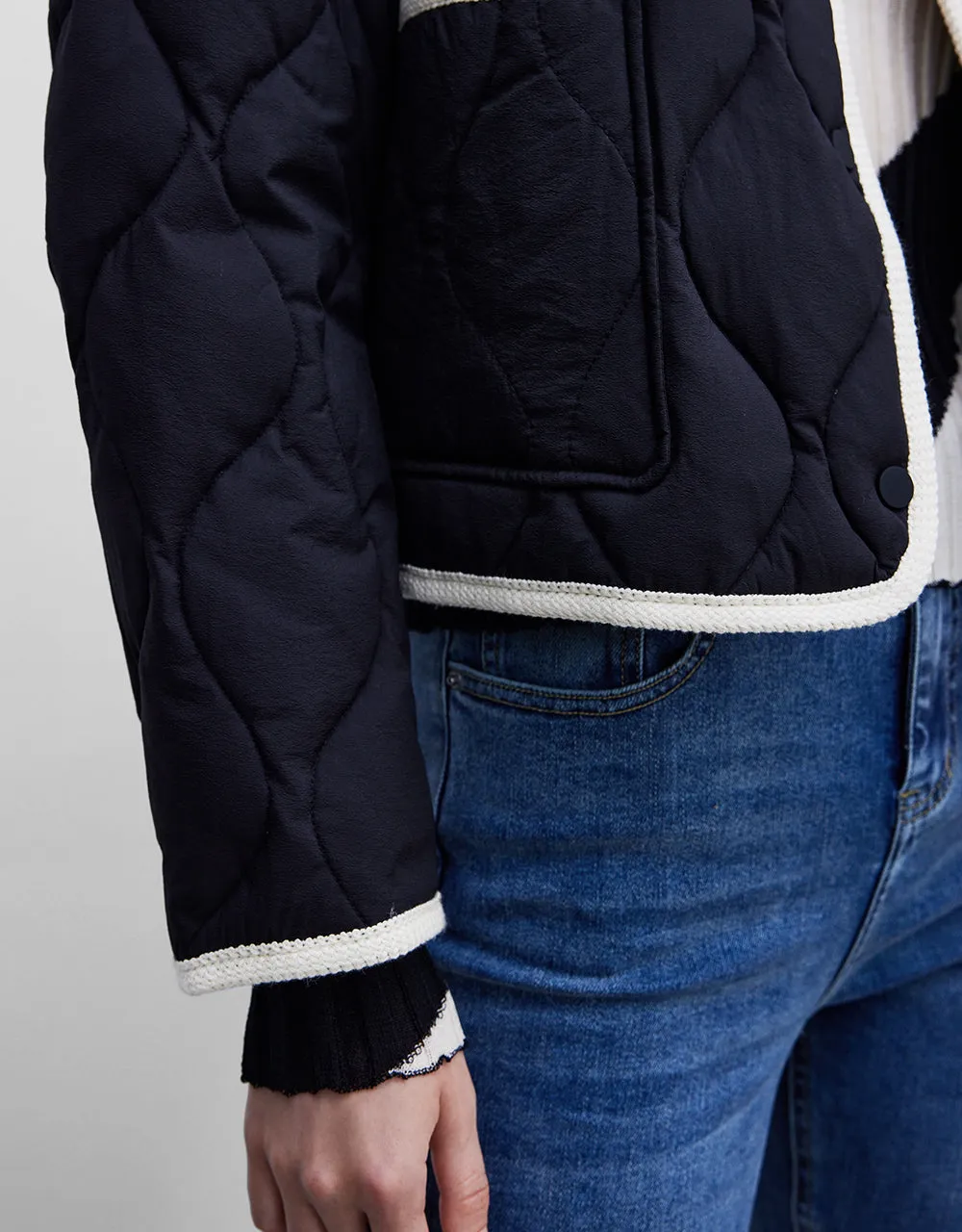 Contrast Trim Down Jacket sold by Urban Revivo product image thumbnail 3