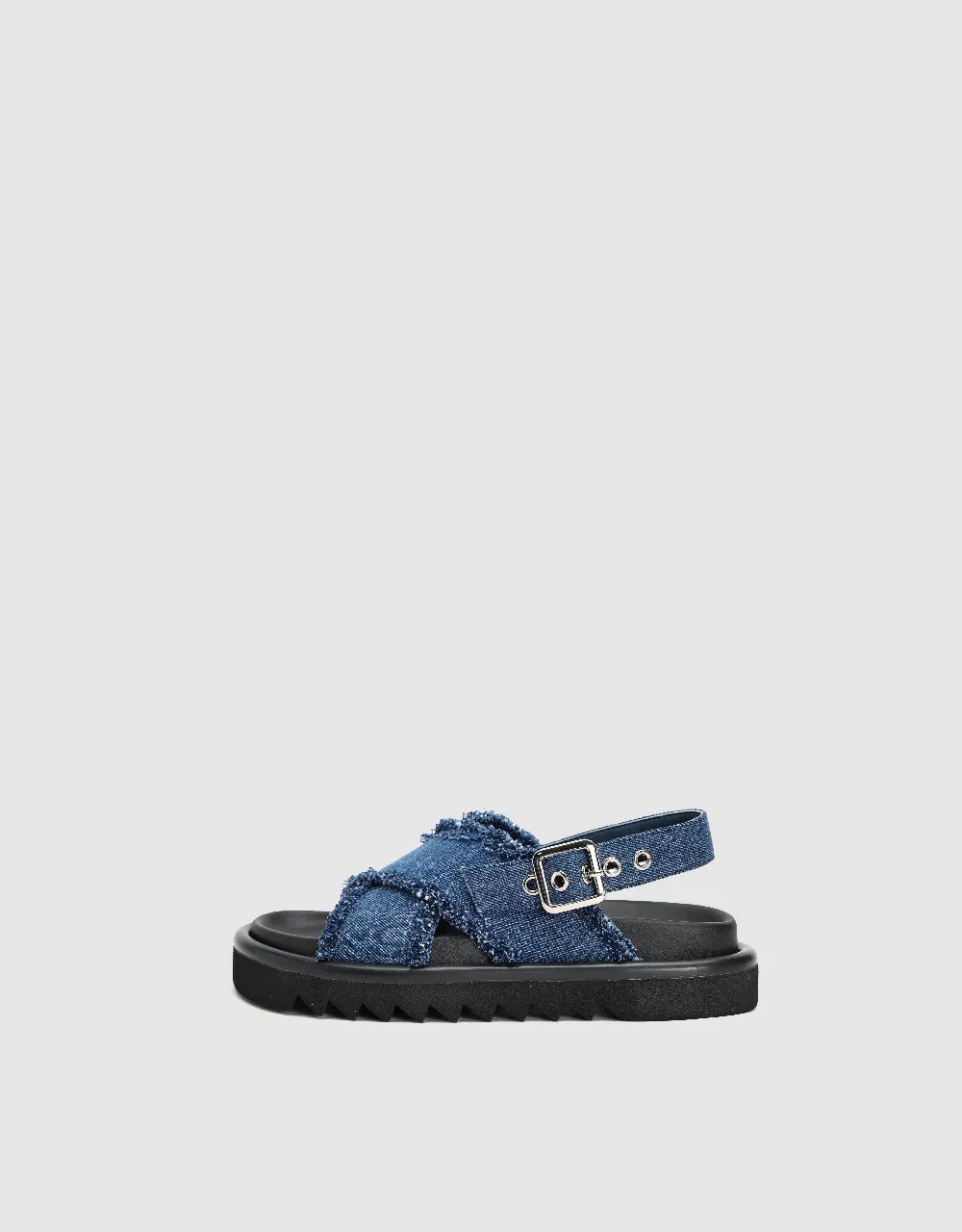 Denim Round Toe Sandals sold by Urban Revivo product image thumbnail 2