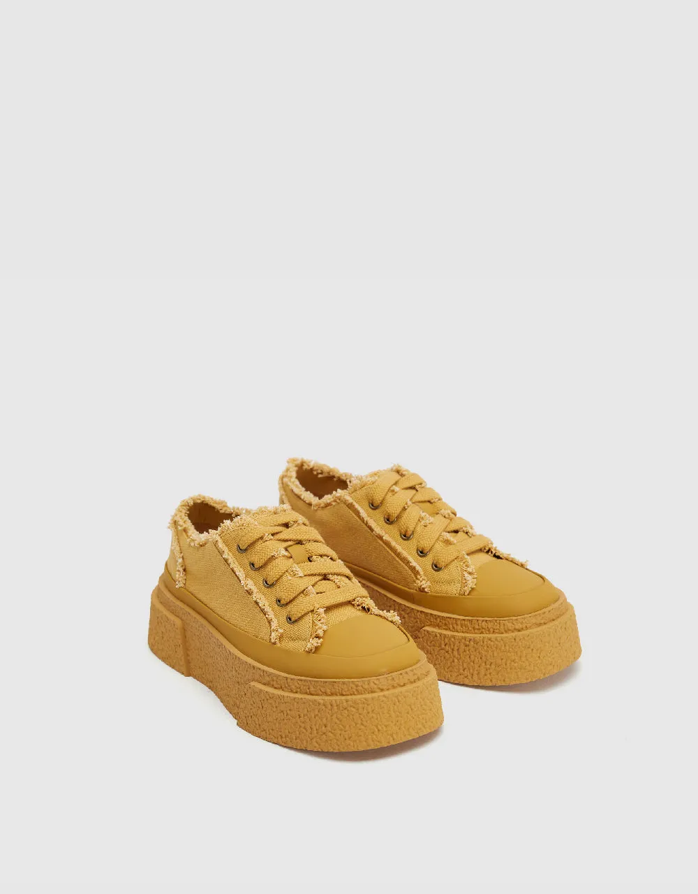 Raw Trim Round Toe Sneakers sold by Urban Revivo