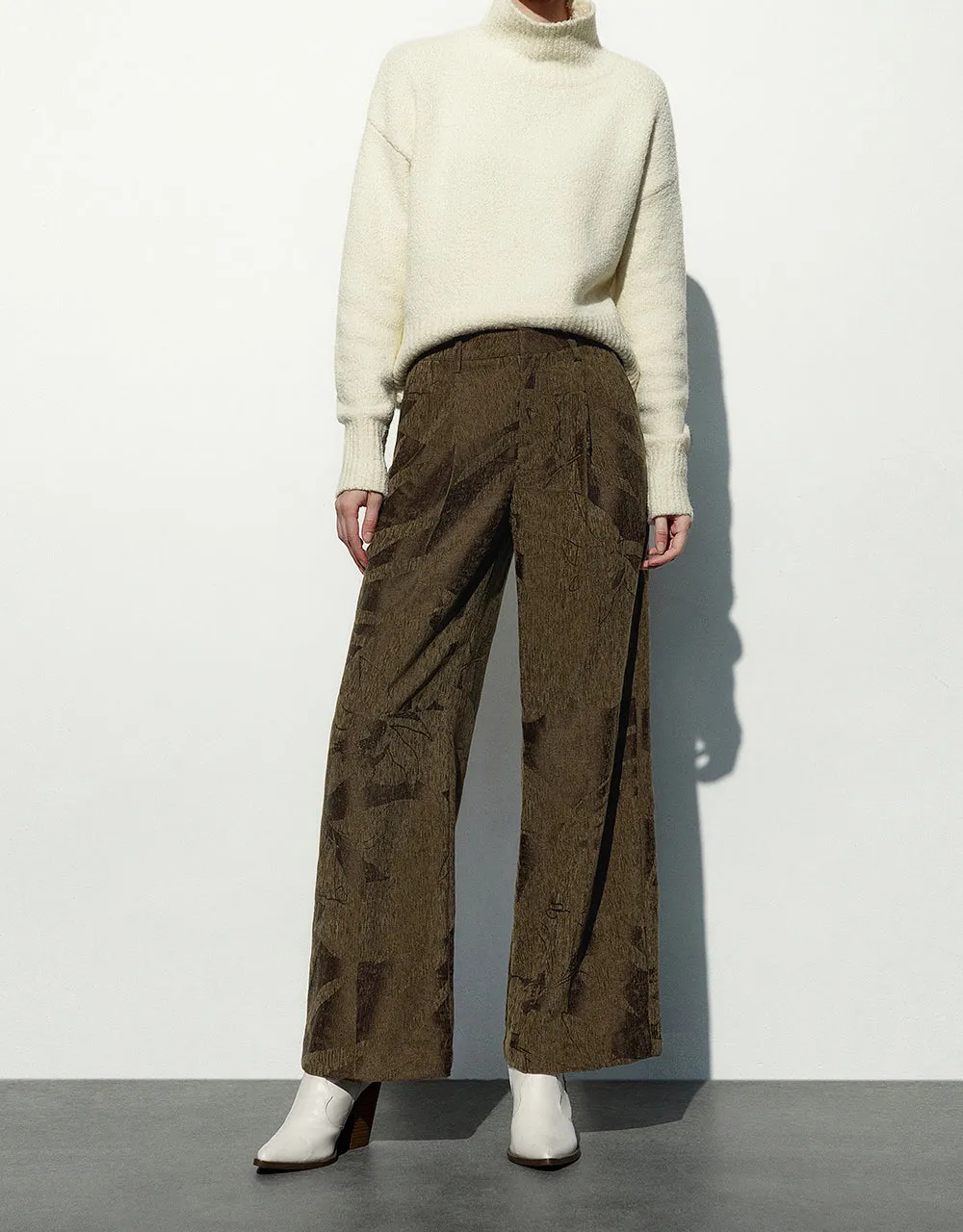 Textured Wide-Leg Pants sold by Urban Revivo product image thumbnail 2