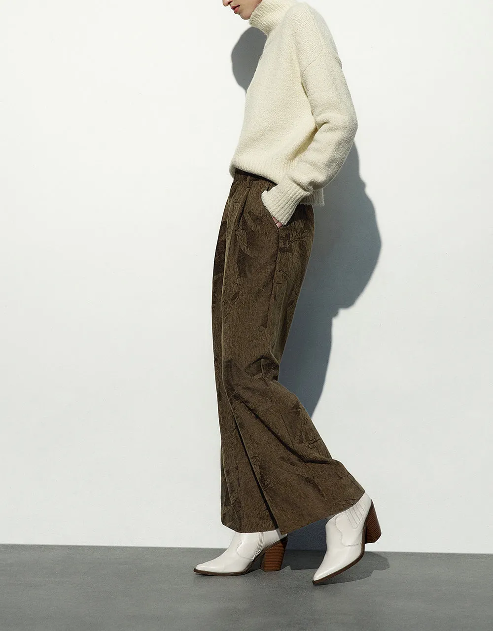 Textured Wide-Leg Pants sold by Urban Revivo product image thumbnail 4