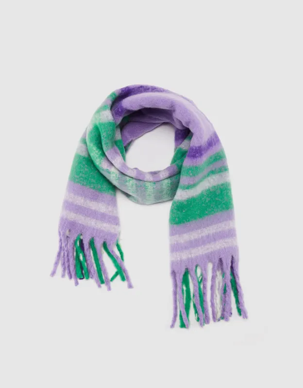 Fringed Plaid Scarf sold by Urban Revivo