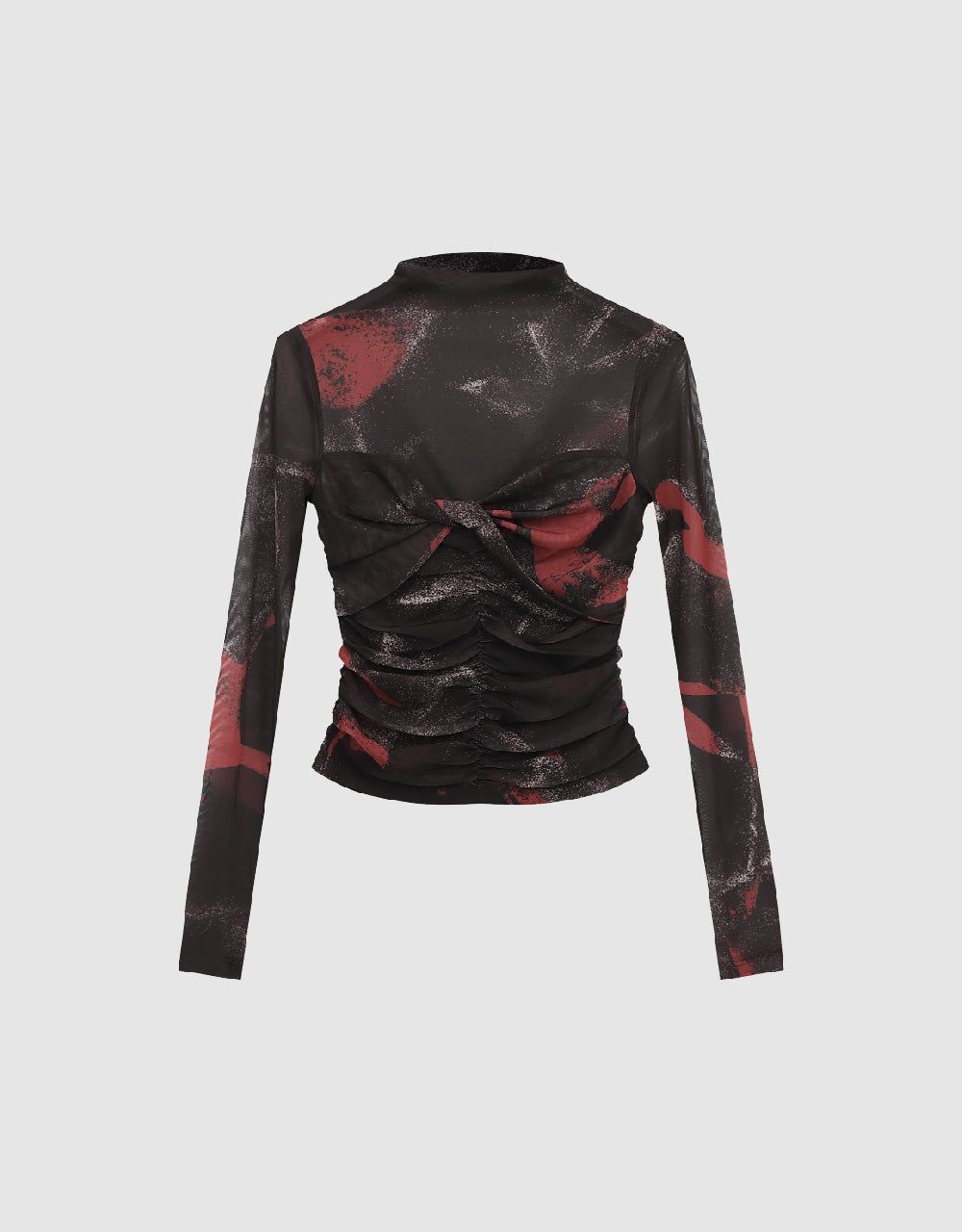 Printed Twist Front Skinny T-Shirt sold by Urban Revivo product image thumbnail 2