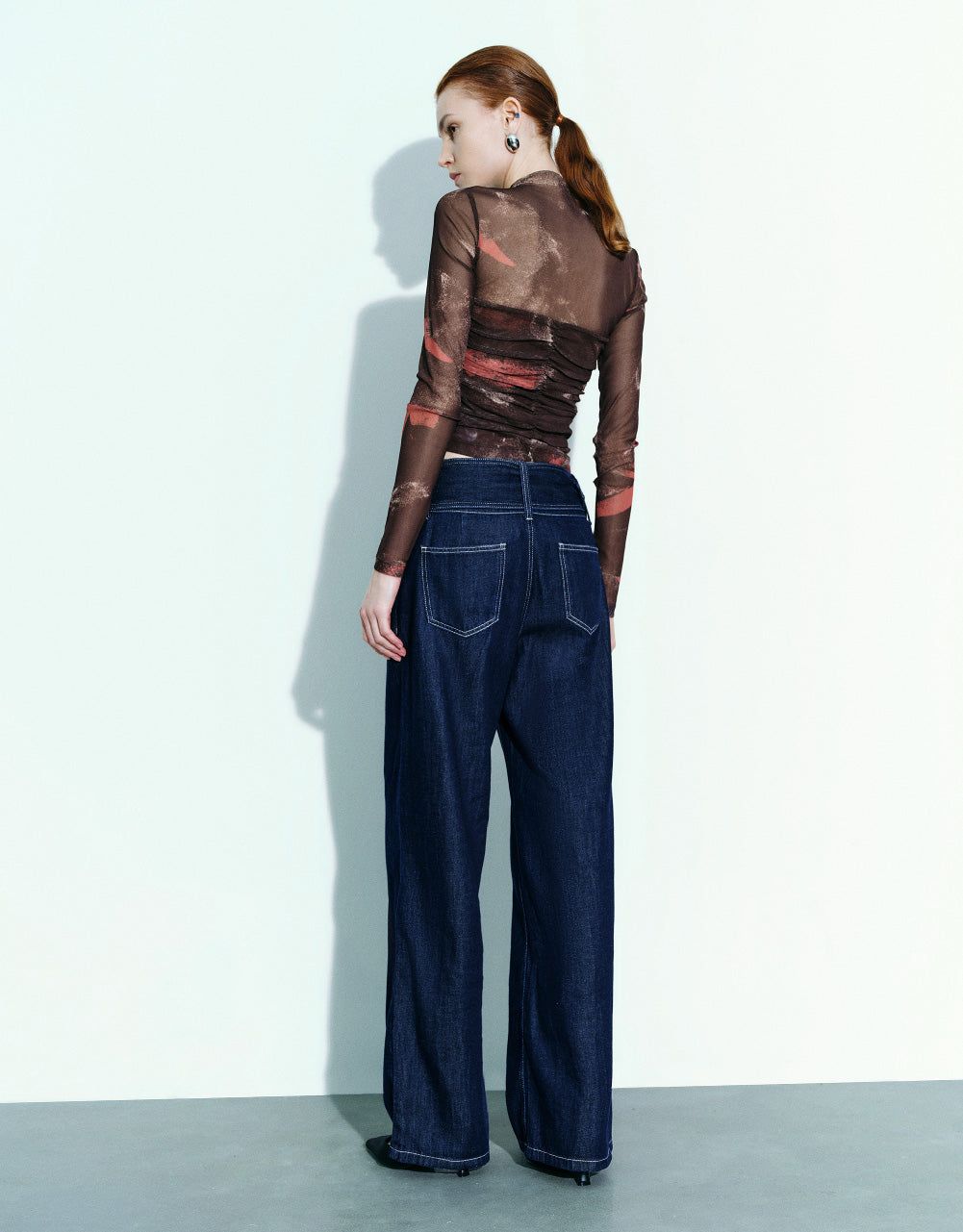 Printed Twist Front Skinny T-Shirt sold by Urban Revivo product image thumbnail 4