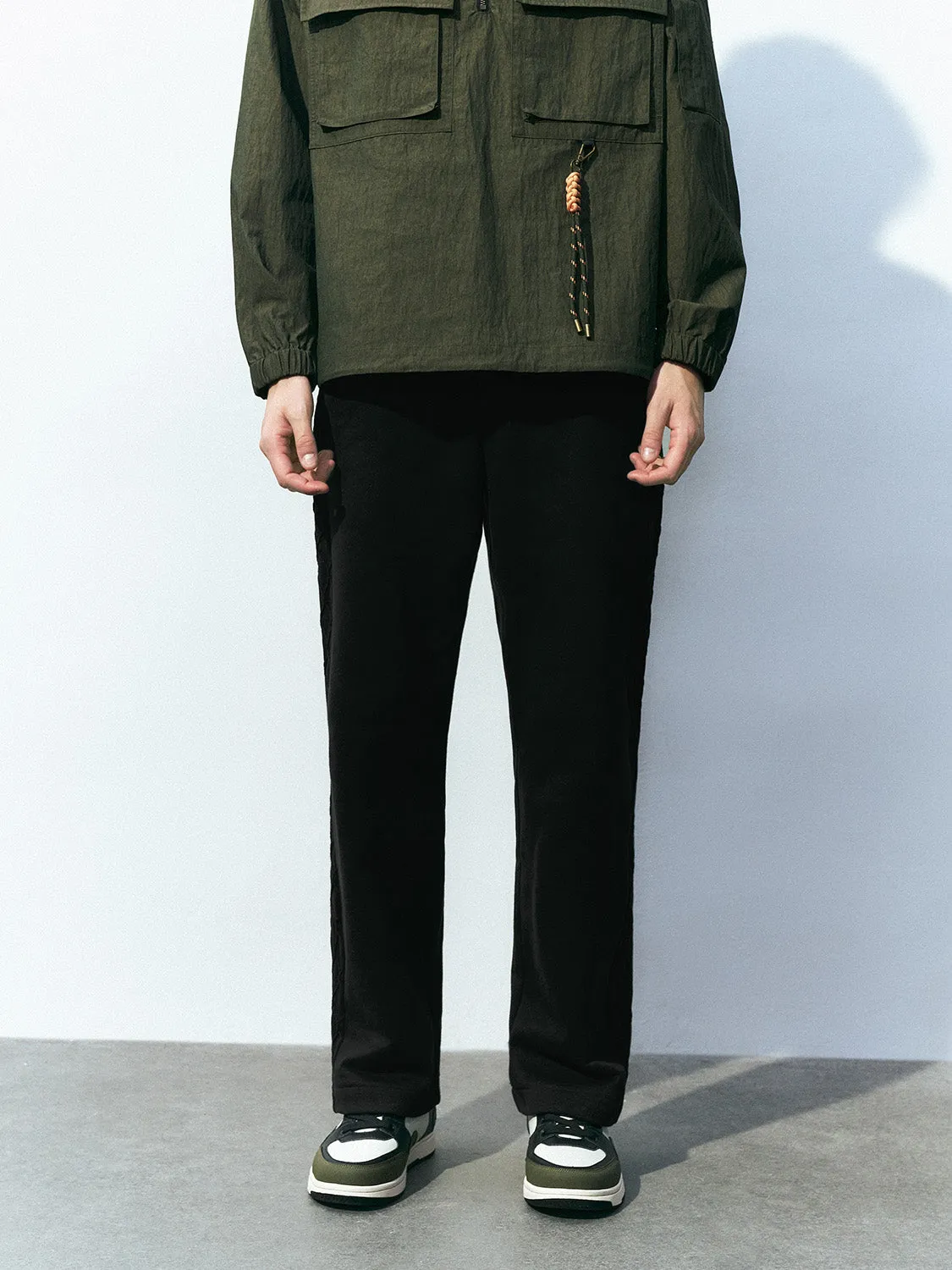 Drawstring Waist Straight Pants sold by Urban Revivo product image thumbnail 2