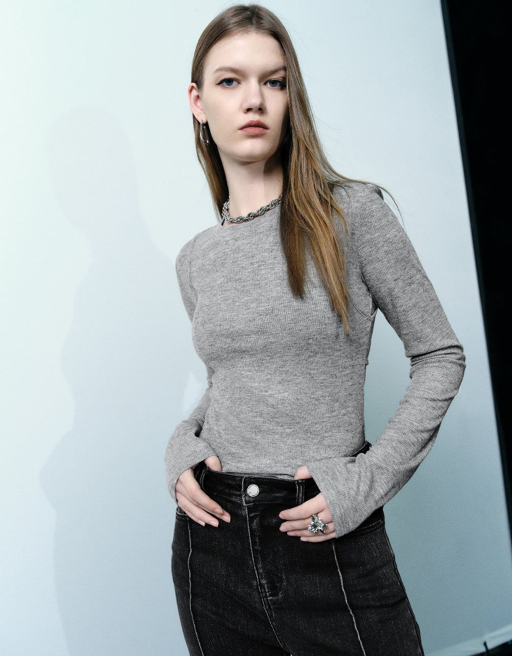 Crew Neck Knitted T-Shirt sold by Urban Revivo